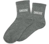 Chaussettes Chieuse grises à paillettes GRIS G