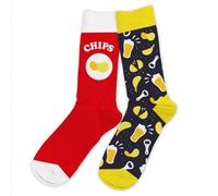 STC Chaussettes Humoristiques Plats et Boissons Mythiques - Chips/Apéro
