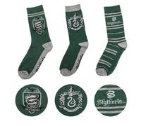 Chaussettes - CINEREPLICAS - Harry Potter - Pack de 3 paires - Slytherin - Blanc - Adulte