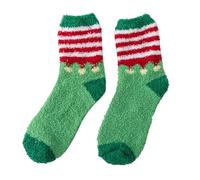 Chaussettes colorées amusantes en coton pour homme Nouveauté folles drôles et cool avec motif Chaussettes douillettes pour femme 39-42 Chaussettes d'hiver colorées Happy Socks Noël, Vert (01), M