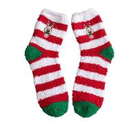 Chaussettes colorées amusantes en coton pour homme Nouveauté folles drôles et cool avec motif Chaussettes douillettes pour femme 39-42 Chaussettes d'hiver colorées Happy Socks Noël, Blanc (02), M
