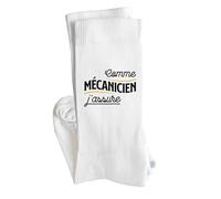 Chaussettes Comme mécanicien j’assure | Socks | Taille 41-45 | Idée Chaussettes Personnalisées Cadeau Fête Original Famille Travail Départ Collègue Retraite Noël.
