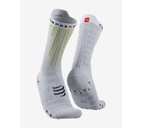 Chaussettes Compressport Aero gris clair jaune fluo - T2
