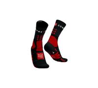 Chaussettes compressport hiking socks noir rouge blanc
