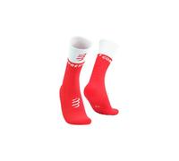 Chaussettes compressport mid compression v2 0 rouge blanc