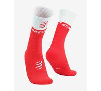 Chaussettes compressport mid compression v2 0 rouge blanc