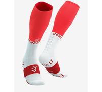 Chaussettes Compressport Oxygen rouge vif blanc - T4
