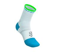 Compressport Chaussettes de running Pro Marathon Socks V2.0 Unisexe Blanc/Bleu/Vert Taille 39-41