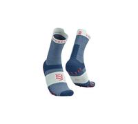 Chaussettes compressport pro racing socks v4 0 run high bleu