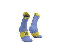 Chaussettes compressport pro racing socks v4 0 run high violet jaune