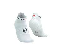 Chaussettes compressport pro racing socks v4 0 run low blanc