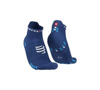 Chaussettes compressport pro racing socks v4 0 run low bleu