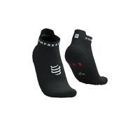 Chaussettes compressport pro racing socks v4 0 run low noir blanc