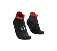 Chaussettes compressport pro racing socks v4 0 run low noir rouge