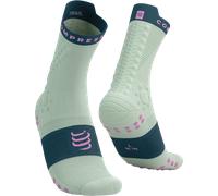 Compressport - Pro Racing Socks V4.0 Trail - Chaussettes de running - T3 - EU: 42-44 - almost aqua / stargazer / cyclamen