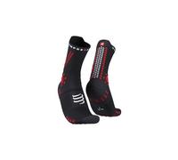 Chaussettes compressport pro racing socks v4 0 trail noir rouge