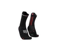 Chaussettes compressport pro racing socks v4 0 ultralight run high noir