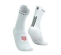 Compressport Chaussettes de running Pro Racing Socks V4.0 Run High - Mixte - Blanc/Noir T1 35-38