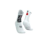 Chaussettes compressport pro racing v4 0 run high ironman 2025 anything is possible blanc noir rouge