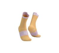Chaussettes compressport pro racing v4 0 run high orange rose