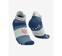 Chaussettes Compressport Pro Racing v4.0 Run Low bleu foncé blanc cassé - T1
