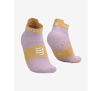 Chaussettes compressport pro racing v4 0 ultralight run low rose orange