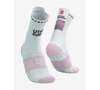 Chaussettes Compressport Pro Racing v4.0 Trail UTMB 2025 blanc rose - T4