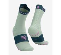 Chaussettes Compressport Pro Racing v4.0 Trail vert clair bleu foncé - T3