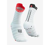 Chaussettes compressport pro racing v4 0 ultralight run high blanc rouge noir