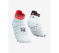 Chaussettes Compressport Pro Racing v4.0 Ultralight Run Low blanc rouge noir - T2