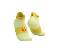 Chaussettes compressport pro racing v4 0 ultralight run low jaune rouge