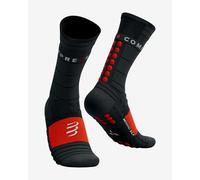 Chaussettes Compressport Pro Racing Winter Run noir rouge - T1