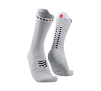 Chaussettes Compressport Pro Racing v4.0 Ultralight Bike blanc noir - T1
