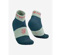 Chaussettes Compressport Ultra Trail Low bleu foncé vert clair - T2