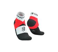 Chaussettes compressport ultra trail low rouge blanc