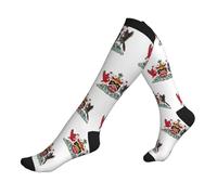 Chaussettes Contention Coat Of Arms Of Trinidad And Tobago Calze A Compressione Course Chaussette Confortables Chaussettes Haute Pour Entraînement Avion Infirmiers 50Cm