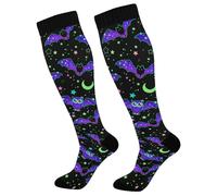 Chaussettes Contention Depicting Owls Decorated Bright Chaussette Respirant Chaussettes Haute Confortables Calze A Compressione Pour Gym Varices Varices 50Cm