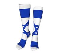 Chaussettes Contention Israel Flags Chaussette Cyclisme Calze A Compressione Respirant Chaussette De Compression Pour Entraînement Varices Varices 50Cm