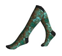 Chaussettes Contention Mirrored Copper Brown And Teal Modern Bas De Compressione Course Chaussette Respirant Chaussette De Compression Pour Varices Fitness Infirmiers 50Cm