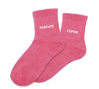 STC Chaussettes pailletées Duo Parfaites Copine – Rose – 2 paires, Taille M, Femme