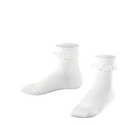 Falke Chaussettes Romantic Lace K - coton uni, 1 paire, mixte enfant, blanc 23-26