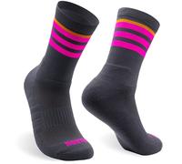 Chaussettes Course et Trail Running Rembourrées, Antidérapantes. Chaussettes de Sport sans Frottements pour Hommes et Femmes (FR/ES, Alpha/lettres, L, TG, Taille normale, Taille normale, Pink)