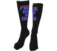 Chaussettes Courtes 50cm, Je suis Bob, je fais des trucs de Bob, c'est marrant. Confortables Hommes Socquettes Respirantes Chaussettes Sport pour Training Courir Basketball