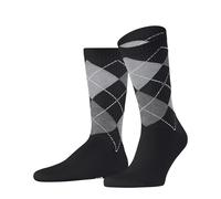 Burlington Chaussettes Bond Street M – côtelées courtes en coton, Homme, Noir – 1 paire 40-46