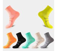 Chaussettes Courtes de Compression pour Homme et Femme, Accessoire de dehors Professionnel, Absorbe la Sueur, Anti-Fone, Respirant, pour Marathon, Course à Pied orange Women