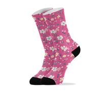 Chaussettes Courtes Fleurs Pivoines Roses vif 40cm Socks
