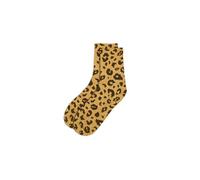 Chaussettes courtes paillettes jaune léopard