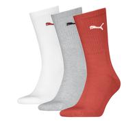 Chaussettes courtes unisexes PUMA (lot de 3 paires), Vêtements, Rouge/Grey, 47-49 47-49