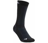 CRAFT Warm Chaussettes mi-Hautes de Running Pack de 2 Chaussetes Noir/Blanc FR: XL (Taille Fabricant: 46-48)