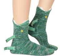 Chaussettes Crocodile,Chaussettes Tricotées en Forme de Crocodile, Chaussettes Fantaisie en Forme de Crocodile,3D Personnalisées Maison Chaussettes Moelleuses Hiver Chaude,Cadeau de Noël et de Nouvel
